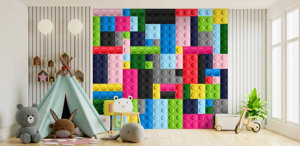 3D Felt Block Wall Panels: Acoustic Kids Room Decor for lego fans
