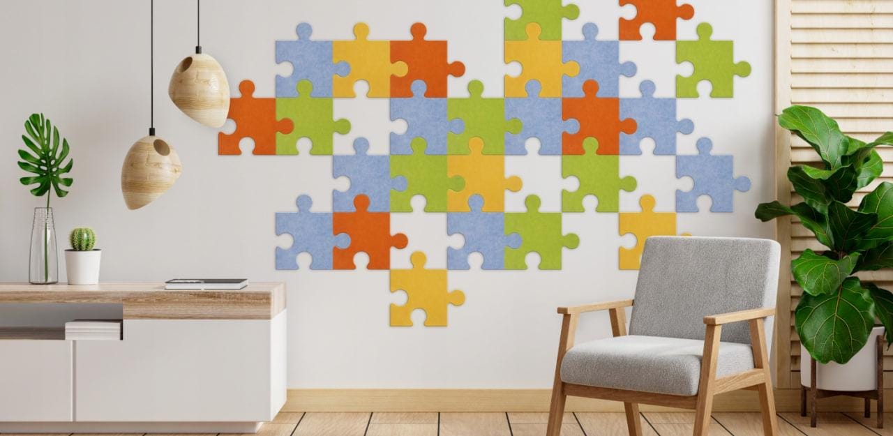 Felt Acoustic Wall Panel: Decorative Hexagon Pin Board, Kids Room Decor