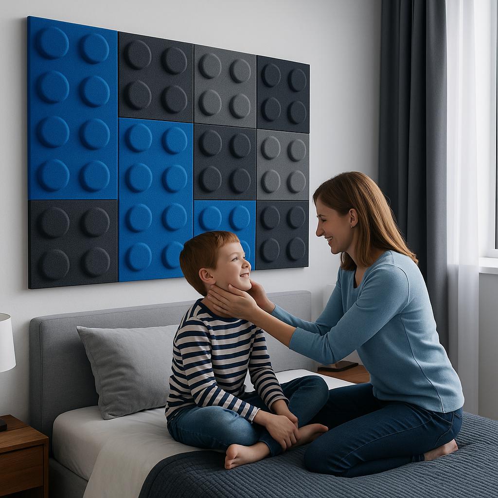 3D Felt Block Wall Panels: Acoustic Kids Room Decor for lego fans