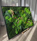 Preserved Moss Wall Art: Handmade Rustic Greenery Decor (100x70cm)