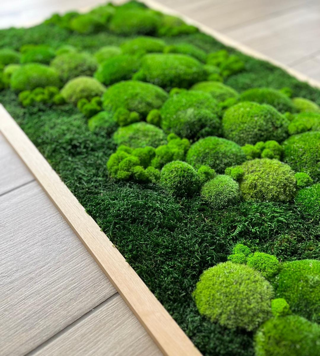 Preserved Moss Wall Art: Handmade Rustic Greenery Decor (55x100cm)