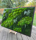 Preserved Moss Wall Art: Handmade Rustic Greenery Decor (80x130cm)