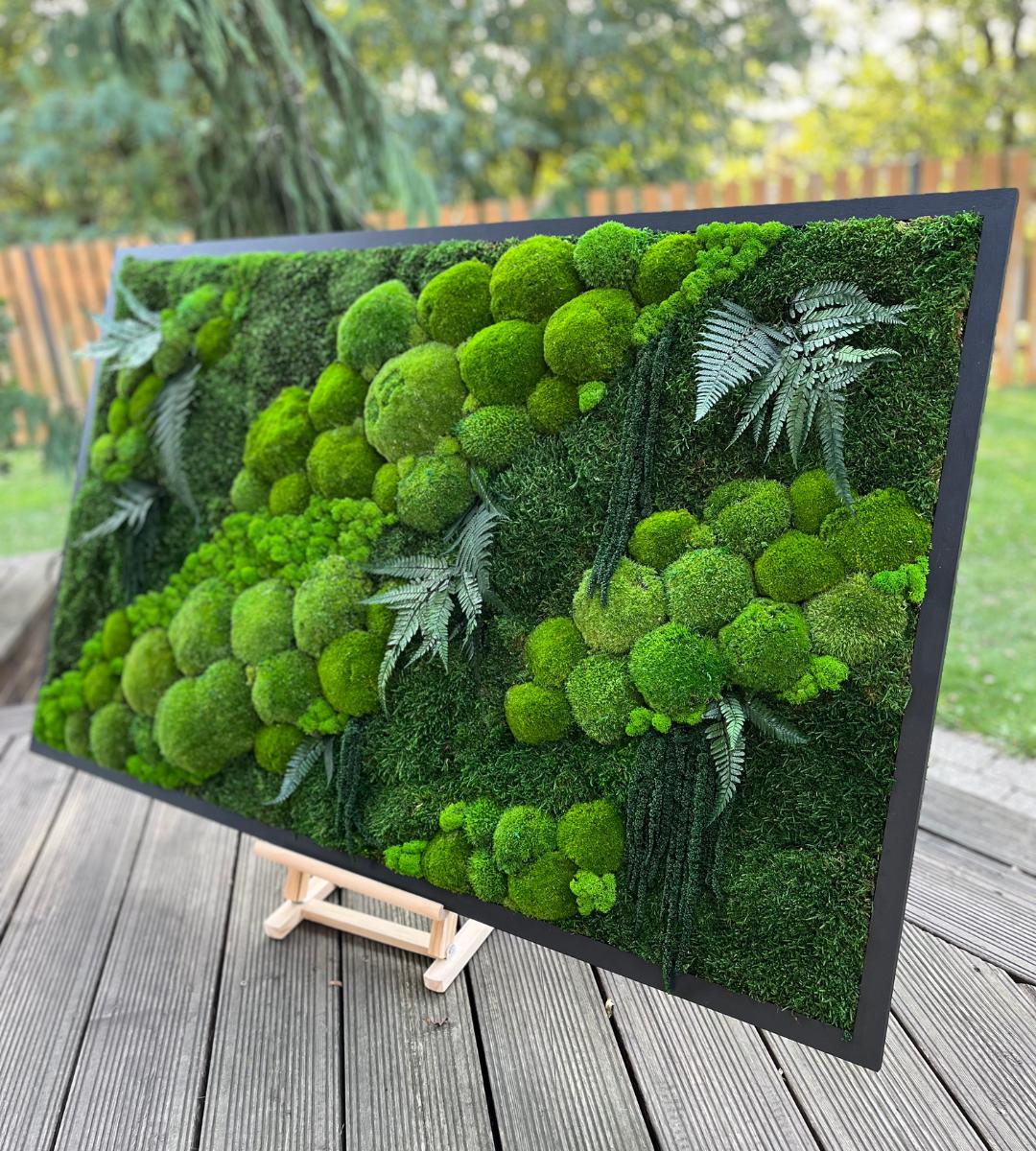 Preserved Moss Wall Art: Handmade Rustic Greenery Decor (80x130cm)