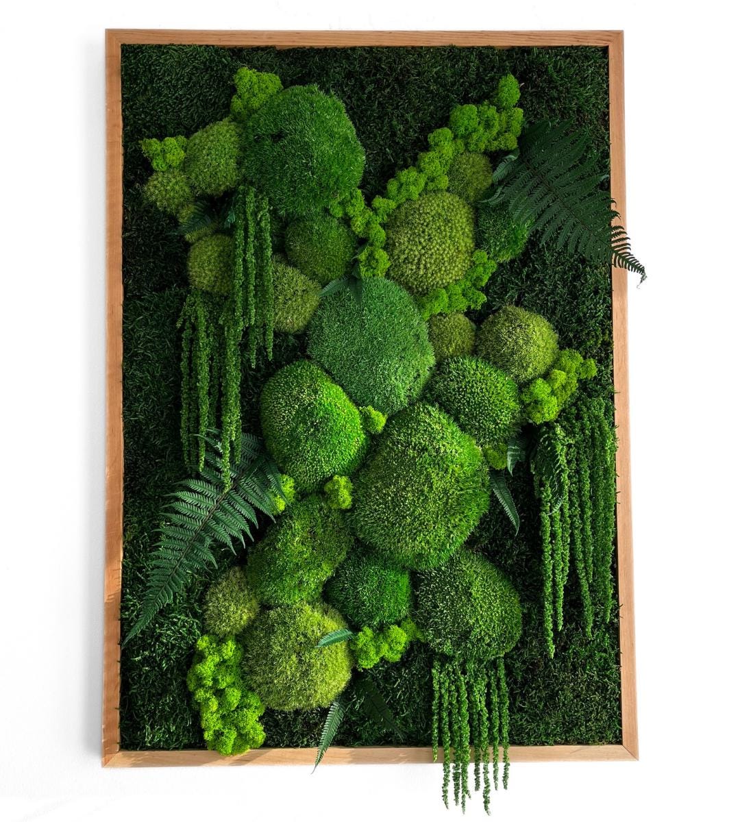 Preserved Moss Wall Art: Handmade Rustic Greenery Decor (50x70cm)
