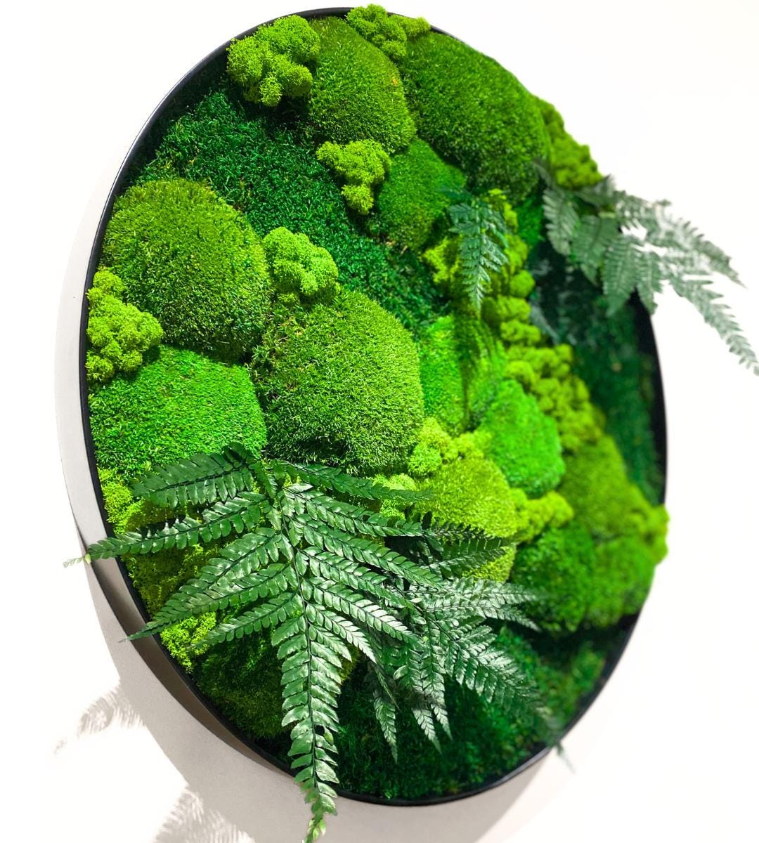 Preserved Moss Wall Art: Handmade Rustic Greenery Decor (60 or 80cm)