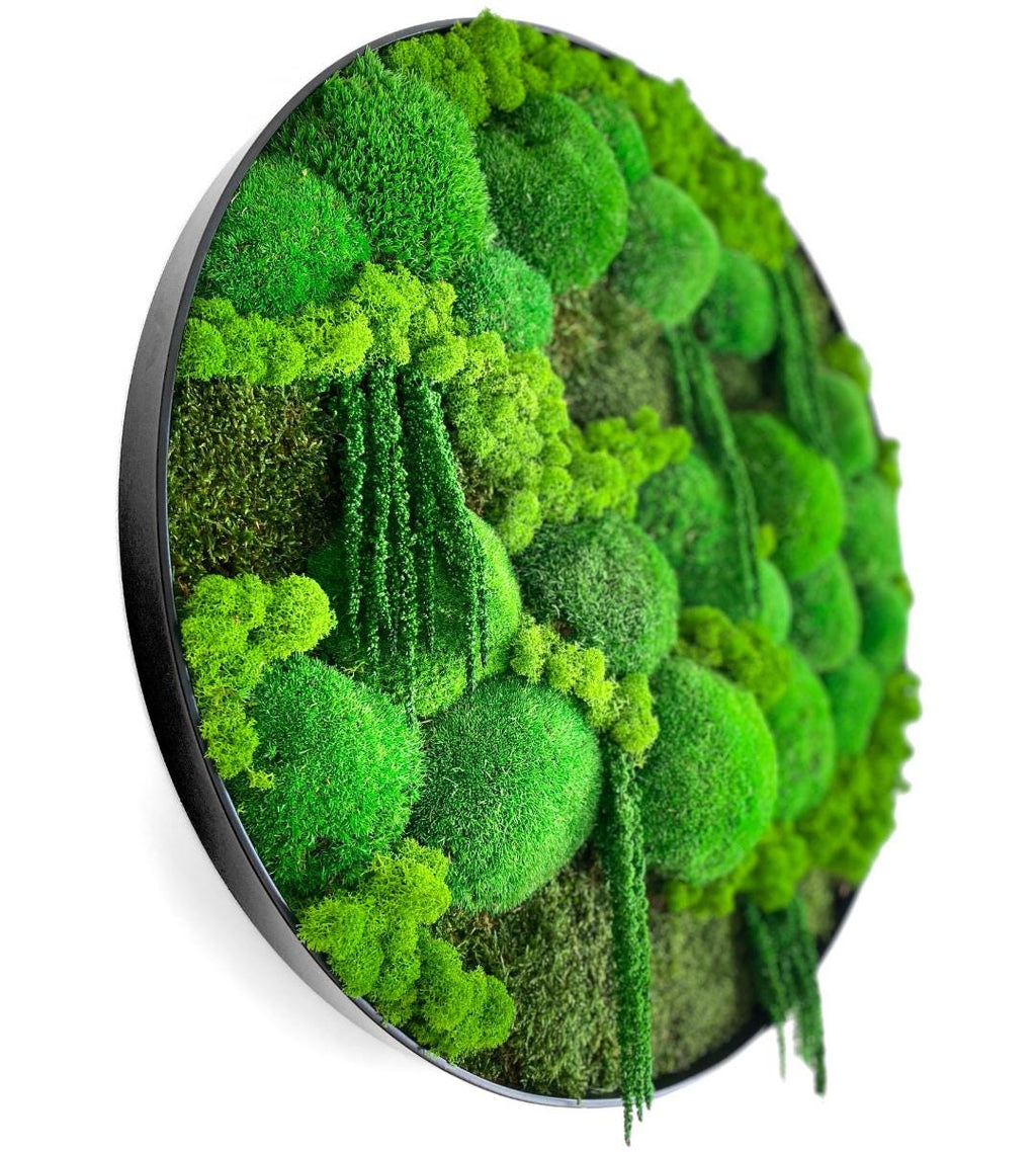 Preserved Moss Wall Art: Handmade Rustic Greenery Decor (60 or 80cm)