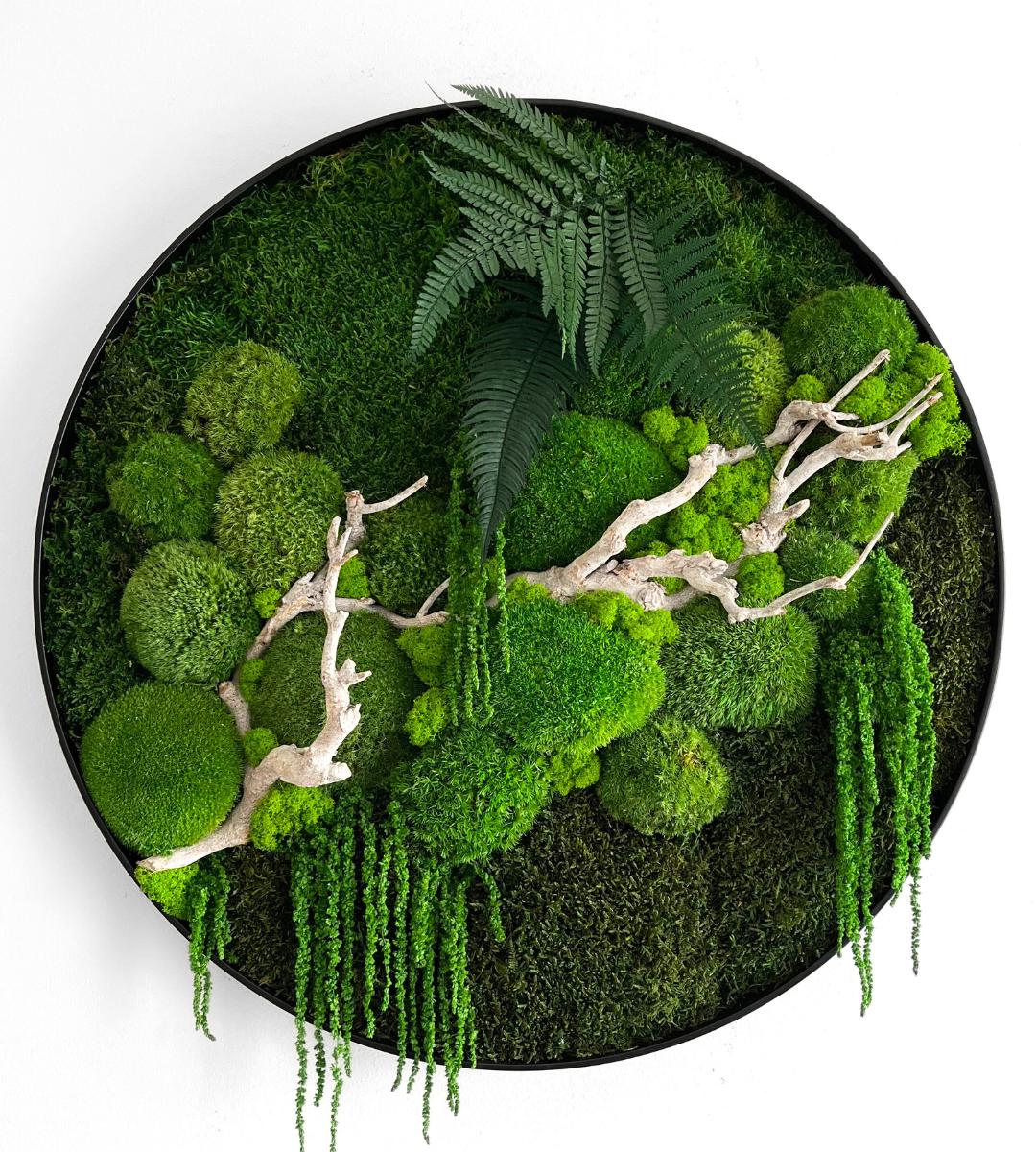 Preserved Moss Wall Art: Handmade Rustic Greenery Decor (60 or 80cm)