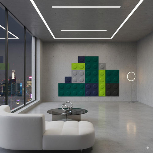 3D Felt Block Wall Panels: Acoustic Kids Room Decor for lego fans