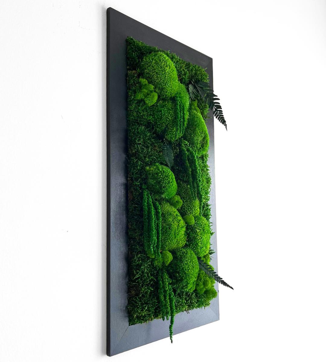 Preserved Moss Wall Art: Handmade Rustic Greenery Decor (30x60cm)