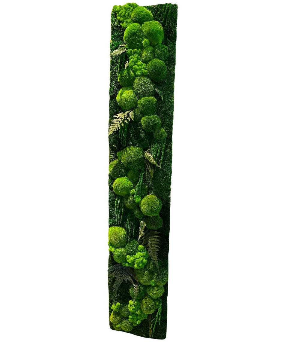 Preserved Moss Wall Art: Handmade Rustic Greenery Decor (30x100cm)