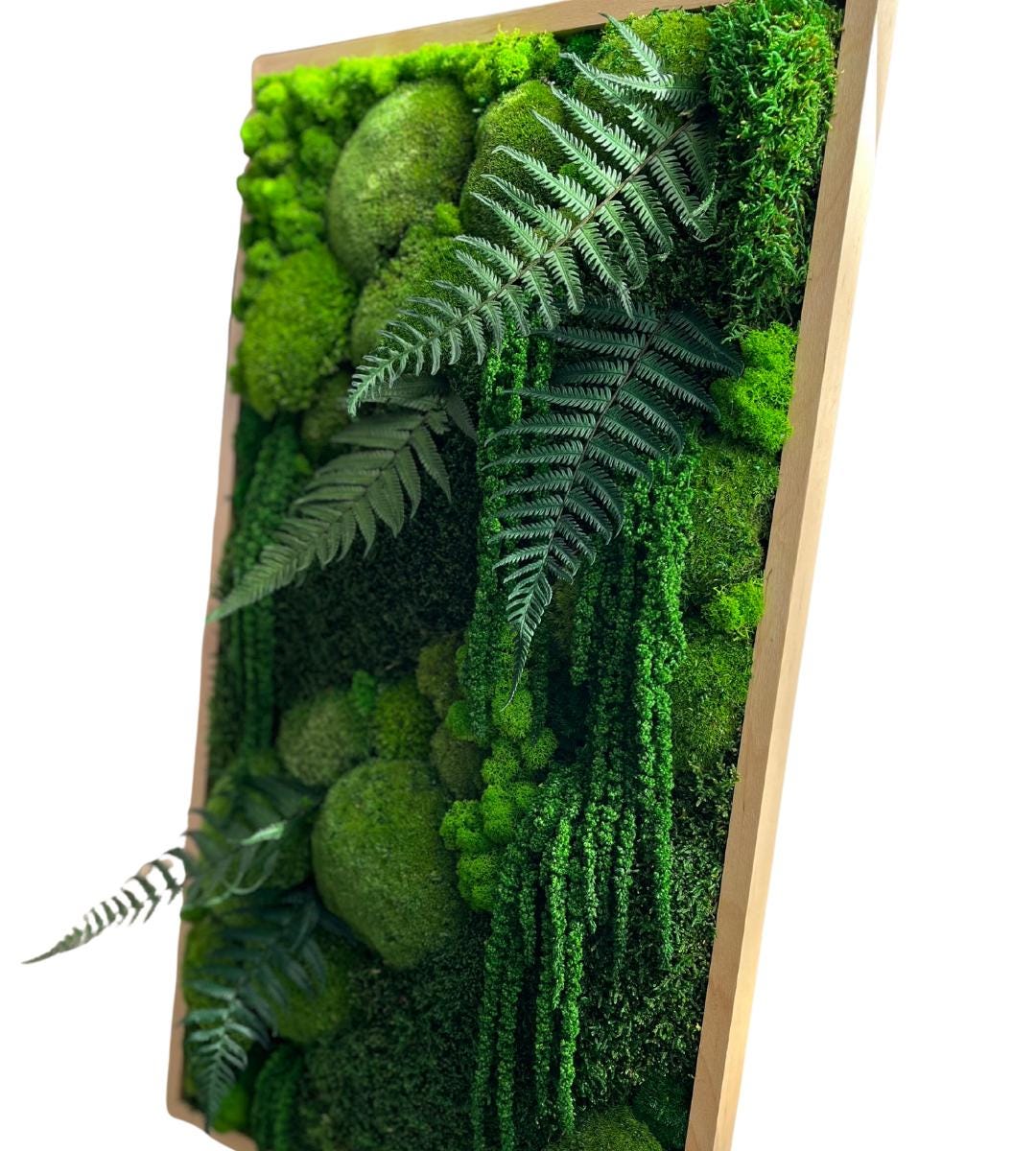 Preserved Moss Wall Art: Handmade Rustic Greenery Decor (40x70cm)