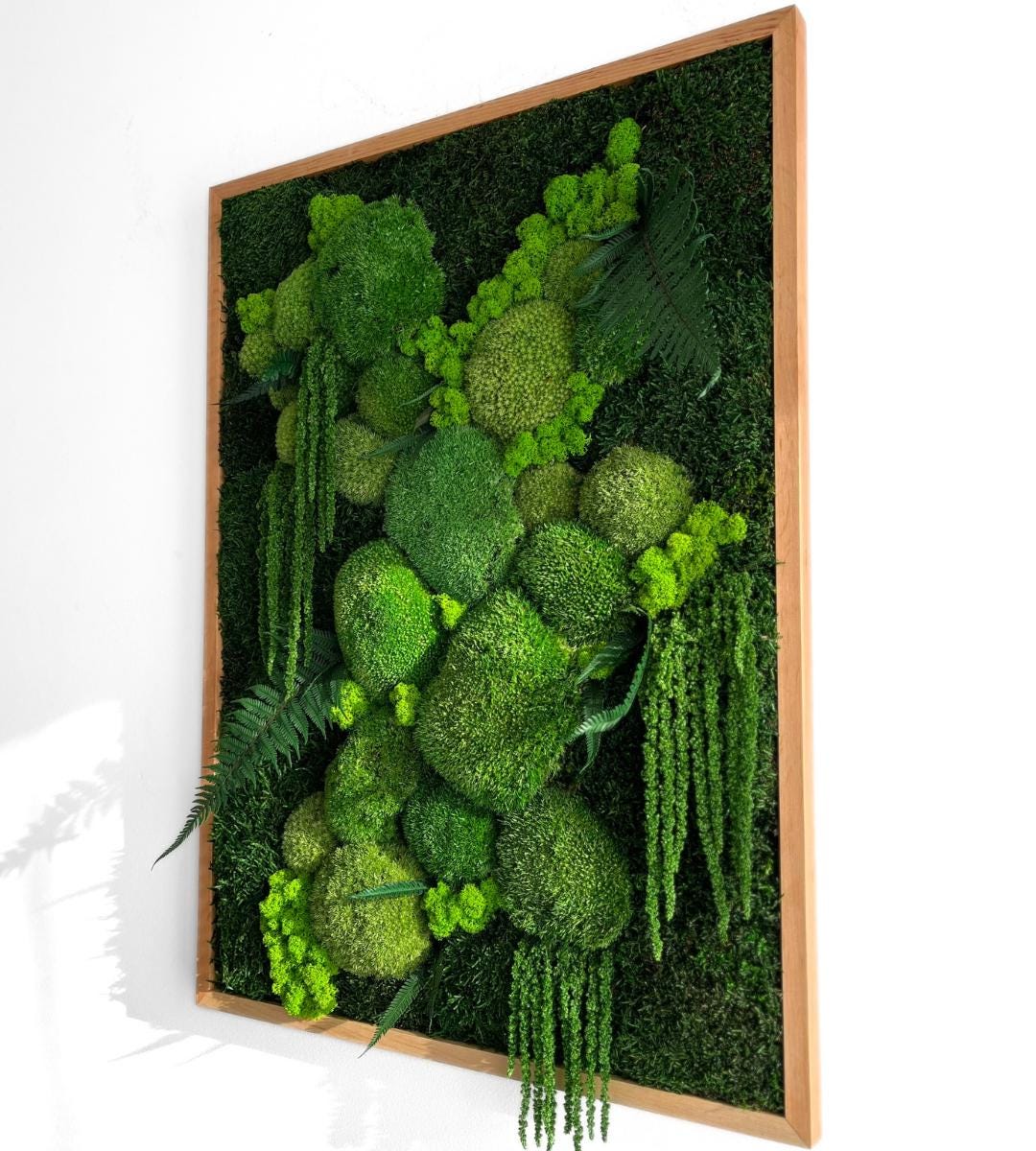 Preserved Moss Wall Art: Handmade Rustic Greenery Decor (50x70cm)