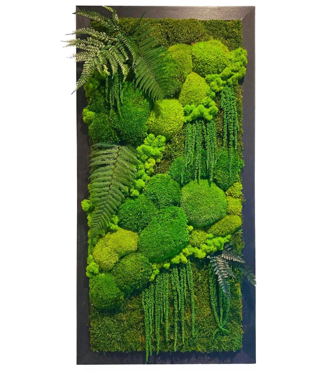 Preserved Moss Wall Art: Handmade Rustic Greenery Decor (50x100cm)