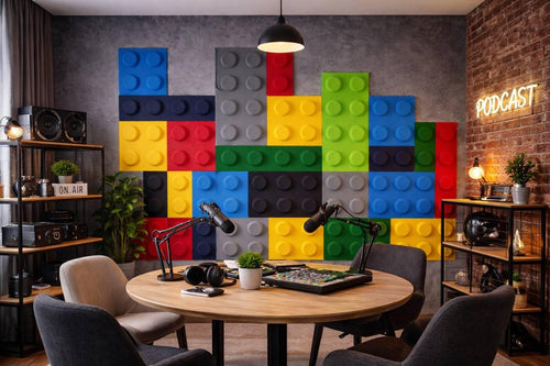 Felt Acoustic Panels for Podcast & Streaming – Sound Absorbing Wall Decor